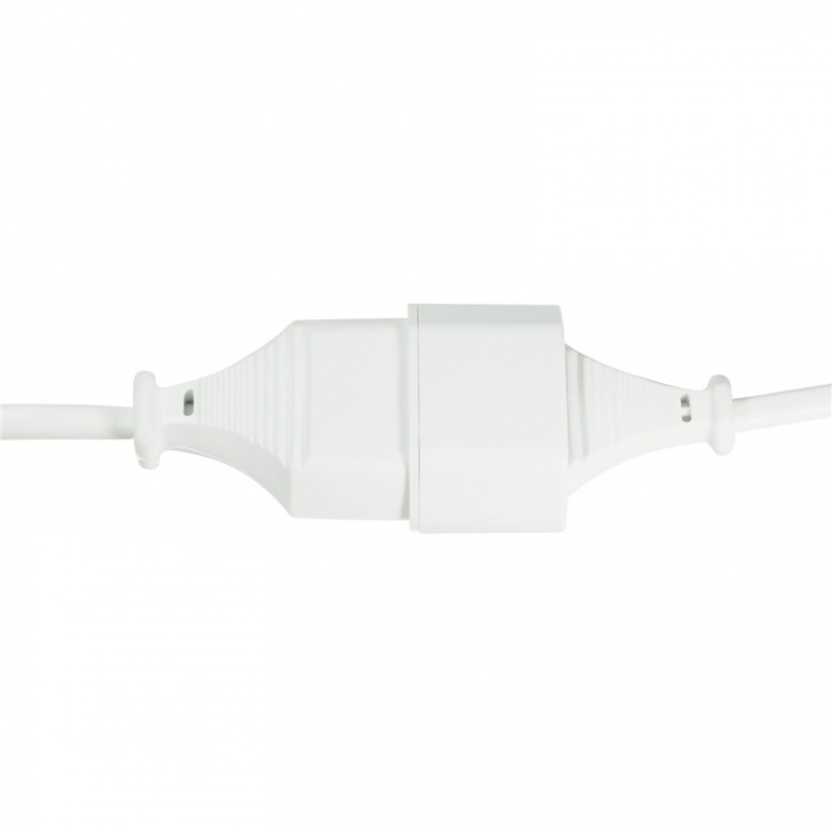 LogiLink Skjøteledning ujordet Euro hvit 3m