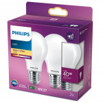 Philips 2-pakning LED E27 Normal 40W Frost 470lm