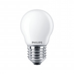 Philips 2-pakning LED E27 P45 Sphere 40W Frost 470lm Philips 2-pakning LED E27 P45 Sphere 40W Frost 470lm