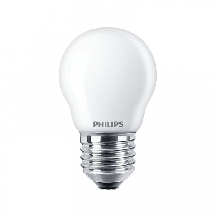 Philips 2-pakning LED E27 P45 Sphere 40W Frost 470lm Philips 2-pakning LED E27 P45 Sphere 40W Frost 470lm