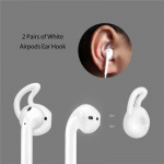 Silikonsett for Airpods, silikonetui, stropp, ørepropper i silikon, karabinkrok, hvit Silikonsett for Airpods, silikonetui, stropp, ørepropper i silikon, karabinkrok, hvit