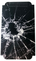 Skin for Iphone XR Shattered glass - Svart