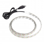 LED-stripe, 2 meter, USB, kjølig hvit
