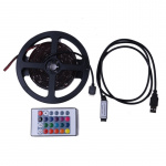 LED-stripe, RGB med fjernkontroll og USB - 3 meter