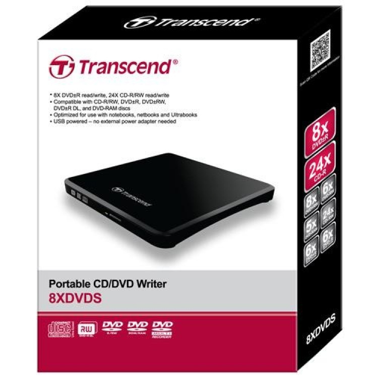 Transcend Slank ekstern CD-/DVD-brenner