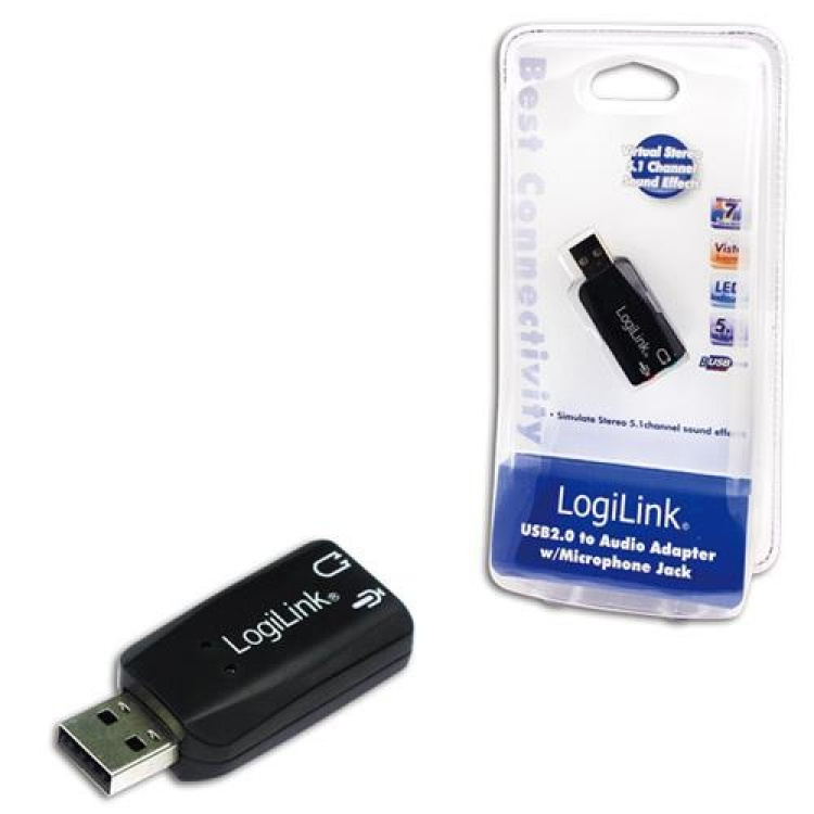 LogiLink USB-lydkort Virtuell 5.1-lyd LogiLink USB-lydkort Virtuell 5.1-lyd