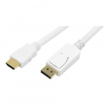 LogiLink DisplayPort -> HDMI 2m Hvit