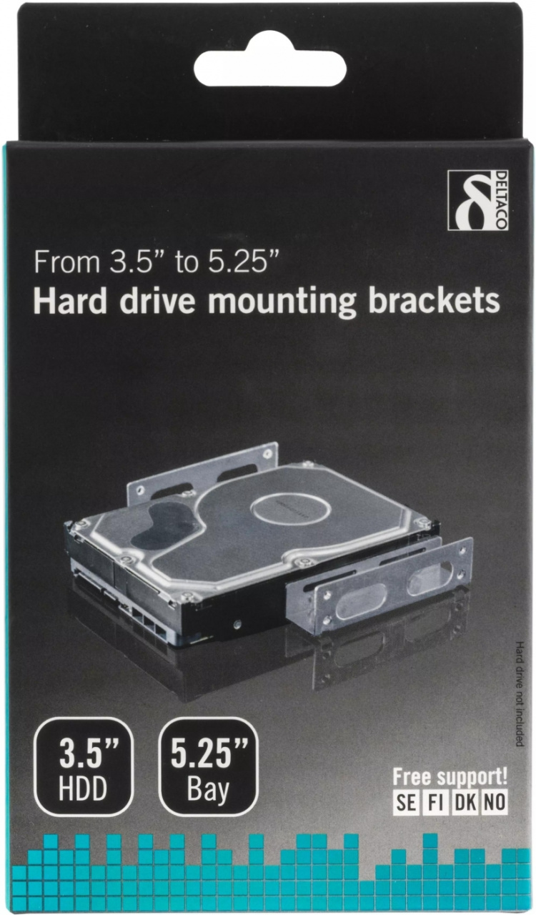 DELTACO monteringsvinkler til 3,5ˆ harddisk i 5,25ˆ DELTACO monteringsvinkler til 3,5ˆ harddisk i 5,25ˆ