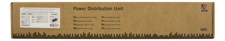 DELTACO Strømskinne, 8xCEE 7/4, 1xCEE 7/7, 2 m kabel, svart (GT-8529)