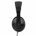 DELTACO hodetelefoner med volumkontroll, 2,5 m kabel, svart (HL-51)