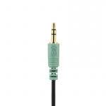 DELTACO hodetelefoner med volumkontroll, 2,5 m kabel, svart (HL-51)