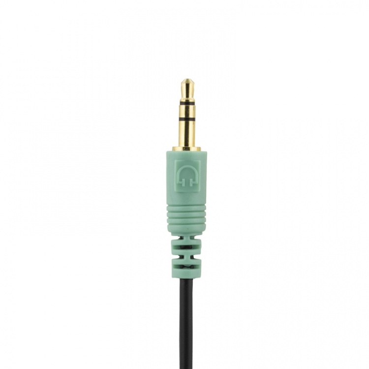 DELTACO hodetelefoner med volumkontroll, 2,5 m kabel, svart (HL-51)