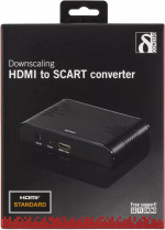 Signalomvandler, HDMI 19-pin hu til SCART, PAL, svart Signalomvandler, HDMI 19-pin hu til SCART, PAL, svart