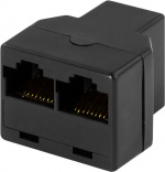 DELTACO treveiskobling 8P/8C RJ45,svart DELTACO treveiskobling 8P/8C RJ45,svart