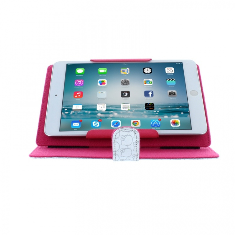 HELLO KITTY Tablet Etui Sølv 7-8