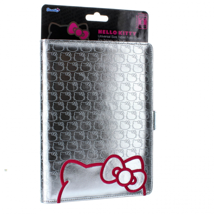 HELLO KITTY Tablet Etui Sølv 7-8