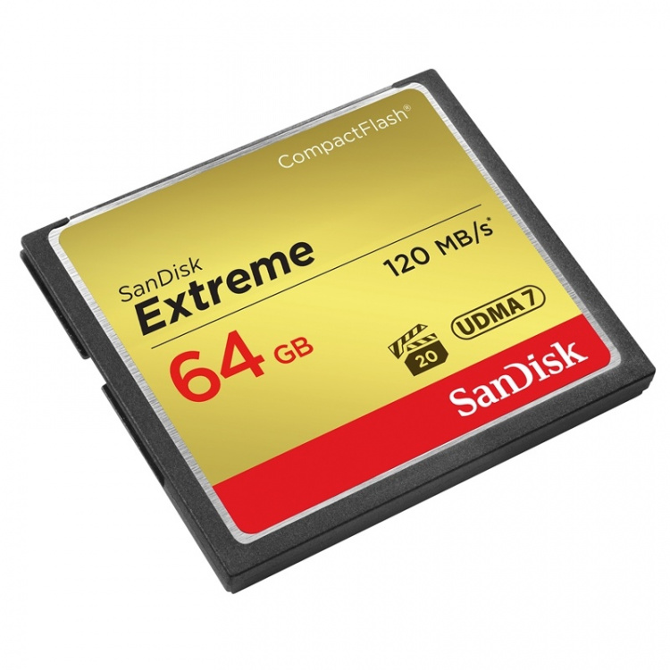 SANDISK Minnekort CF Extreme 64GB 120MB/s UDMA7 SANDISK Minnekort CF Extreme 64GB 120MB/s UDMA7