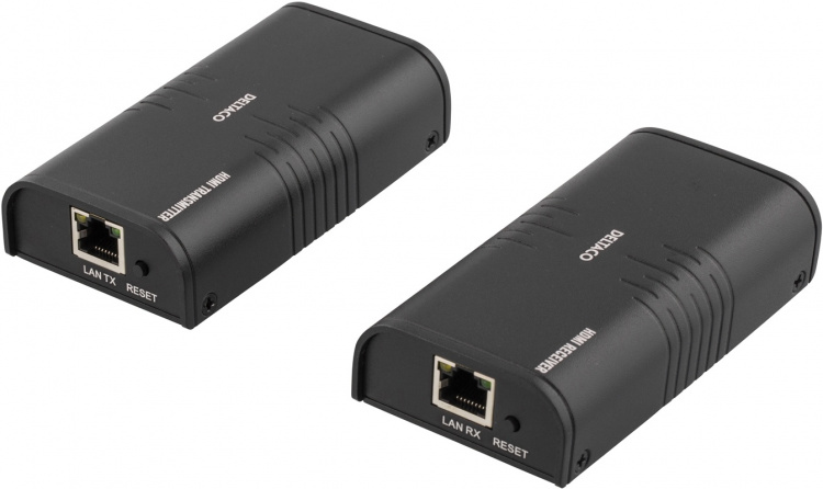 DELTACODELTACO Ethernet HDMI-forlenger, 120 meter i 1080P med Cat6, svart ( )