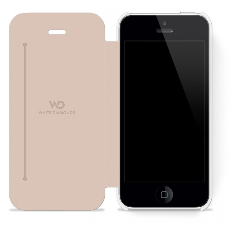 White Diamonds WHITE-DIAMONDS Crystal Booklet Vit iPhone5C