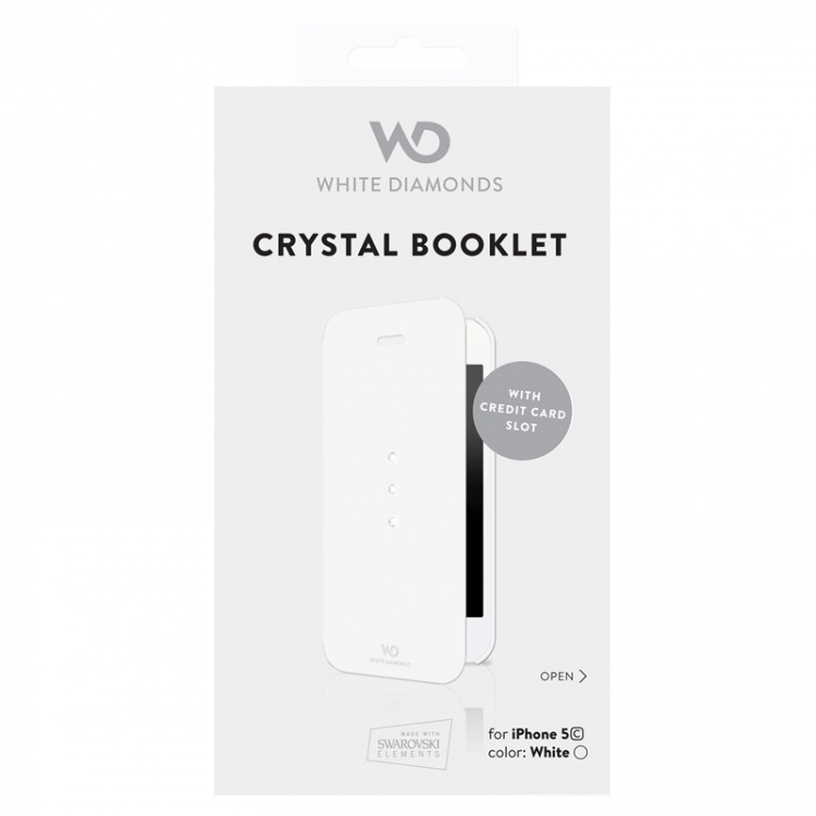 White Diamonds WHITE-DIAMONDS Crystal Booklet Vit iPhone5C