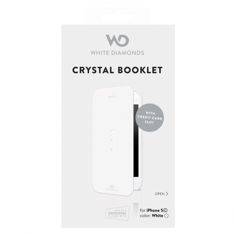 White Diamonds WHITE-DIAMONDS Crystal Booklet Vit iPhone5C