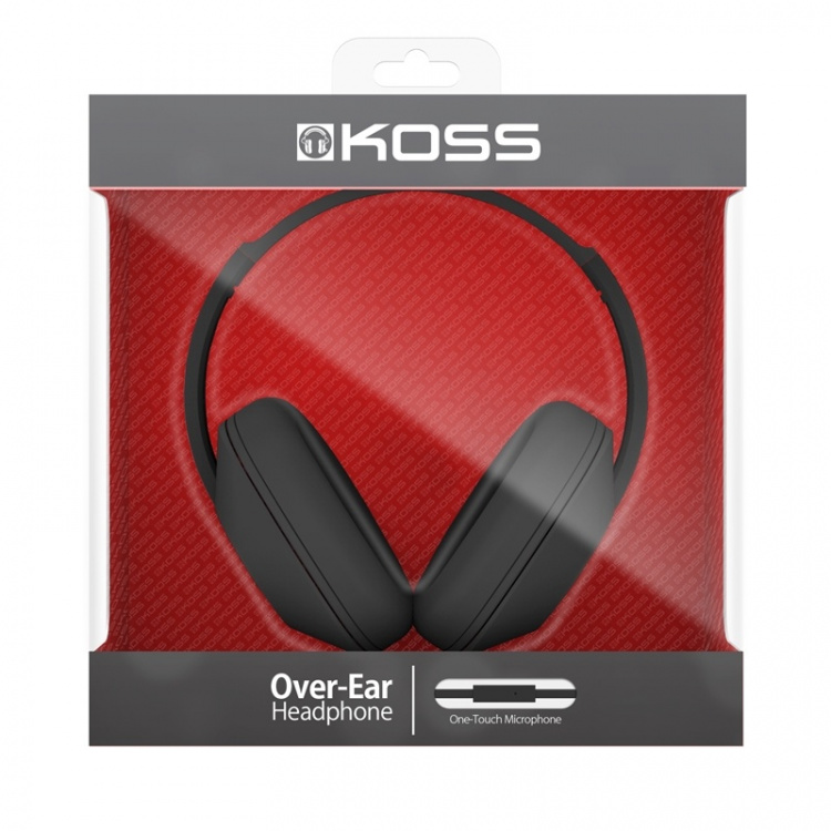 KOSS Hodetelefon UR23iK Svart Over-Ear med one touch mic