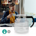 Nedis Glass Kaffe Jug | Kompatibel med: Moccamaster K / KB/ 1 0PL / Excellent 10S | 1.2 l | Sort