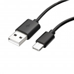 USB-kabel, USB A hann til Type C, 1 meter, Svart