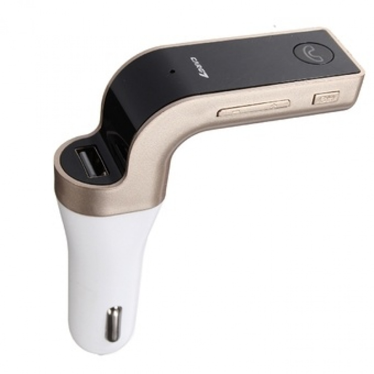 FM-sender med Bluetooth-handsfree (gull)