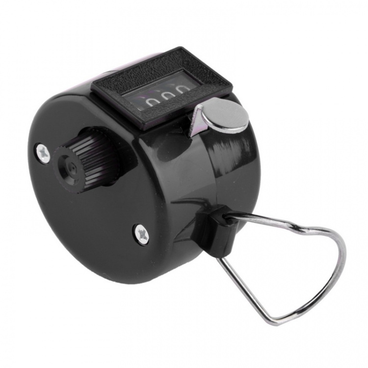 Håndkalkulator med firesifret tellesystem, Svart