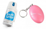 Selvforsvarsutstyr - Knallspray og overfallsalarm (Rosa)