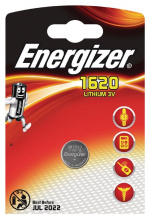 Energizer Lithium knappecellebatteri CR1620 | 3 V DC | 81 mAh | 1-Blister | Sølv Energizer Lithium knappecellebatteri CR1620 | 3 V DC | 81 mAh | 1-Blister | Sølv