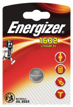 Energizer Lithium knappecellebatteri CR1632 | 3 V DC | 130 mAh | Forhånds ladet | 1-Blister | Ulike enheter | Sølv Energizer Lithium knappecellebatteri CR1632 | 3 V DC | 130 mAh | Forhånds ladet | 1-Blister | Ulike enheter | Sølv