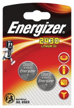 Energizer Lithium knappecellebatteri CR2430 | 3 V DC | 320 mAh | 2-Blister | Sølv