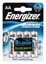 Energizer Litiumbatteri AA | 1.5 V DC | 3000 mAh | 4-Blister | Sølv Energizer Litiumbatteri AA | 1.5 V DC | 3000 mAh | 4-Blister | Sølv