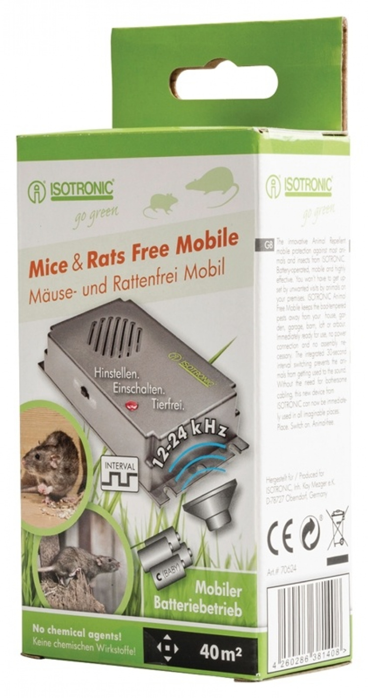 ISOTRONIC Mus og Rotte Frastøtende 12 - 24 kHz