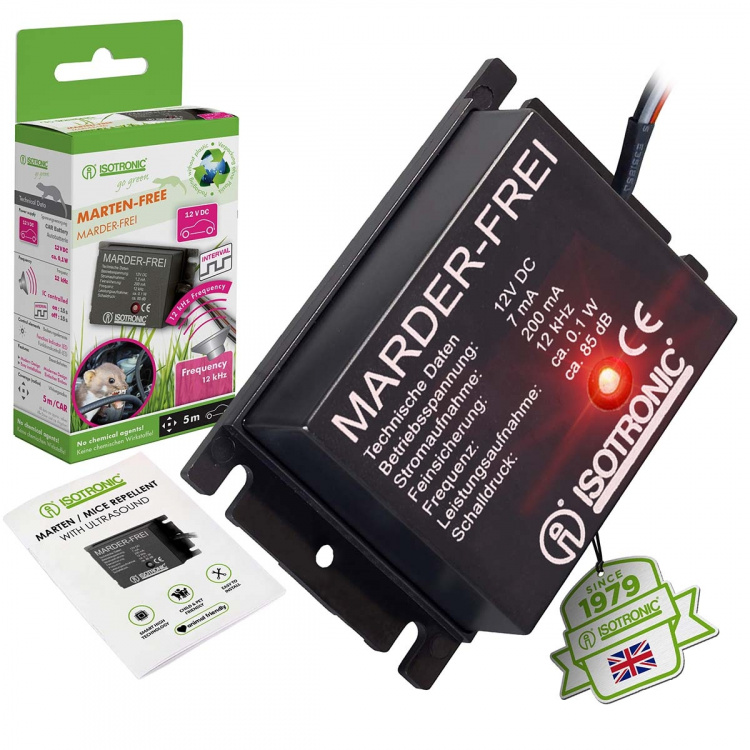 ISOTRONIC Mår Frastøtende Enhet 12 kHz Utendørs 12 V