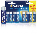 Varta Alkaline Batteri AA 1.5 V High Energy 8-Promotional Blemme