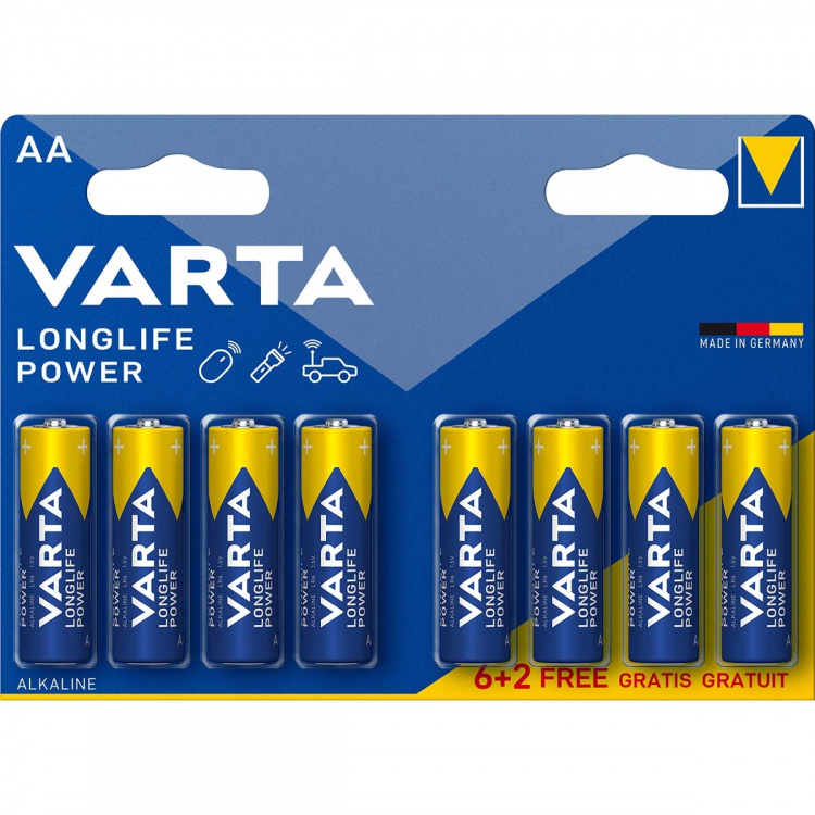 Varta Alkaline Batteri AA 1.5 V High Energy 8-Promotional Blemme