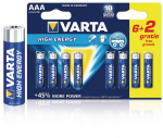 Varta Alkaline Batteri AAA 1.5 V High Energy 8-Promotional Blemme