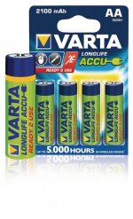 Varta Oppladbare Ni-MH batteri AA | 1.2 V DC | 2100 mAh | 4-Blisterkort Varta Oppladbare Ni-MH batteri AA | 1.2 V DC | 2100 mAh | 4-Blisterkort