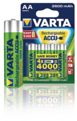 Varta Oppladbare Ni-MH batteri AA | 1.2 V DC | 2500 mAh | 4-Blisterkort Varta Oppladbare Ni-MH batteri AA | 1.2 V DC | 2500 mAh | 4-Blisterkort