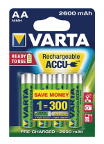 Varta Oppladbare Ni-MH batteri AA | 1.2 V DC | 2500 mAh | 4-Blisterkort Varta Oppladbare Ni-MH batteri AA | 1.2 V DC | 2500 mAh | 4-Blisterkort