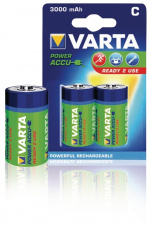 Varta Oppladbare batteri C | 1.2 V DC | 3000 mAh | Forhånds ladet | 2-Blister | HR14 | Grøn / Gul