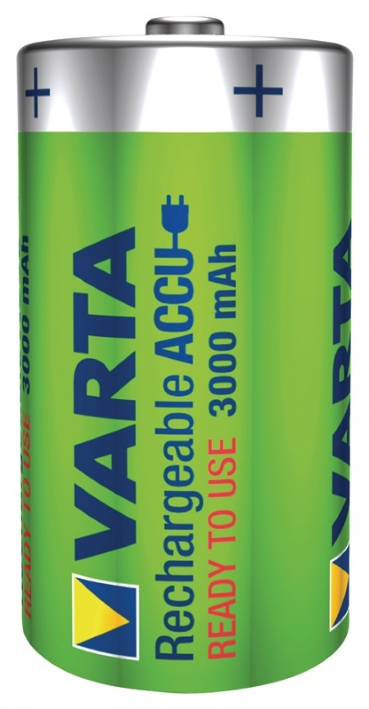 Varta Oppladbare batteri D | 1.2 V DC | 3000 mAh | Forhånds ladet | 2-Blister | HR20 | Grøn / Gul Varta Oppladbare batteri D | 1.2 V DC | 3000 mAh | Forhånds ladet | 2-Blister | HR20 | Grøn / Gul
