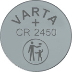 Varta Lithium knappecellebatteri CR2450 | 3 V DC | 570 mAh | 1-Blister | Sølv