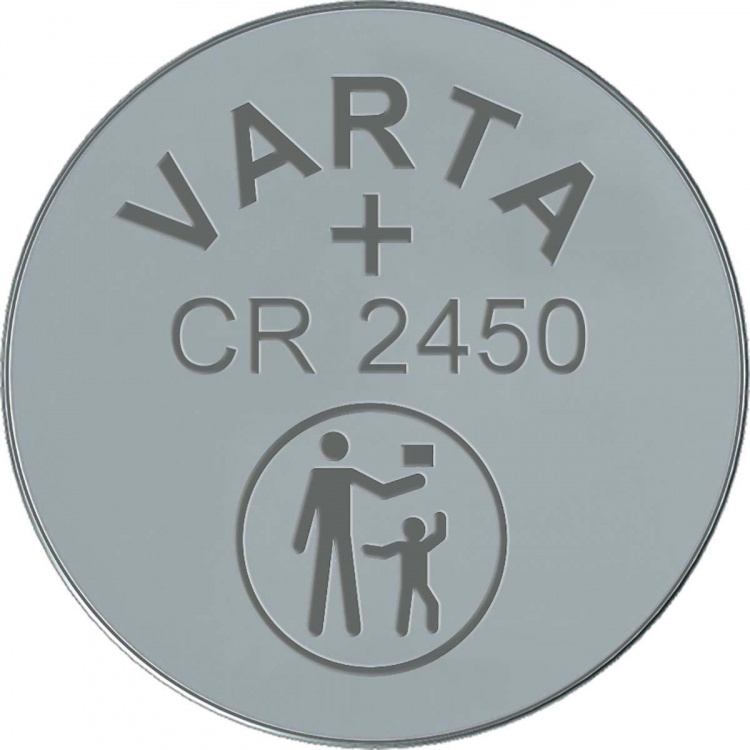 Varta Lithium knappecellebatteri CR2450 | 3 V DC | 570 mAh | 1-Blister | Sølv
