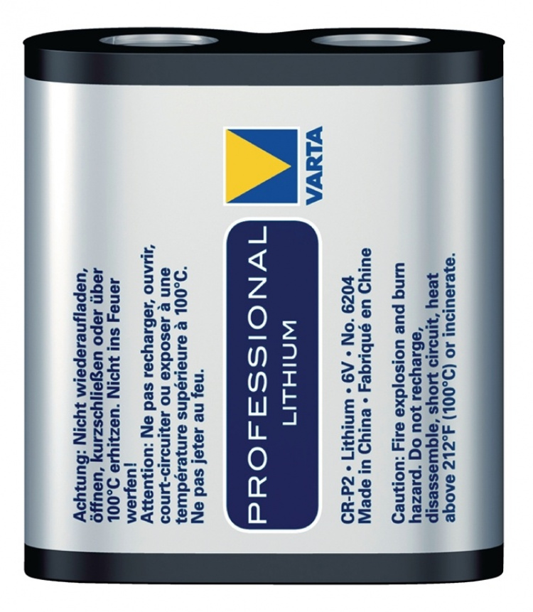 Varta Lithium Battery CR-P2 | 6 V DC | 1450 mAh | 1-Blister | Grå / Sølv