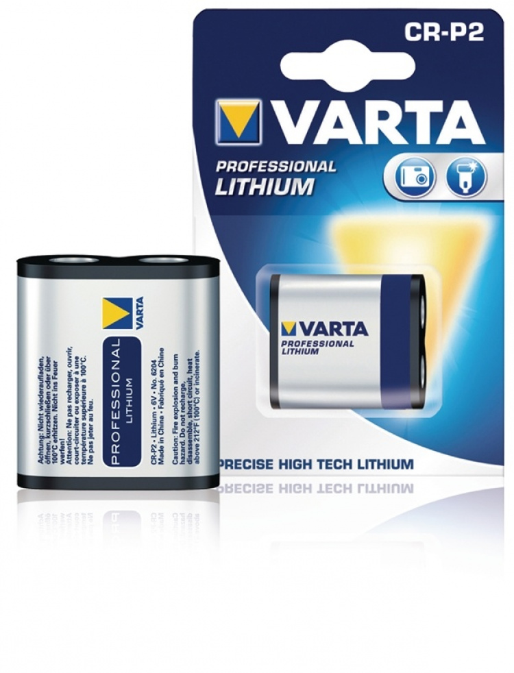 Varta Lithium Battery CR-P2 | 6 V DC | 1450 mAh | 1-Blister | Grå / Sølv