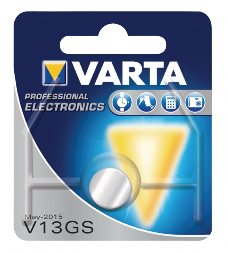 Varta Sølv-Oksid Batteri SR44 | 1.55 V DC | 155 mAh | 1-Blister | Klokke | Sølv Varta Sølv-Oksid Batteri SR44 | 1.55 V DC | 155 mAh | 1-Blister | Klokke | Sølv